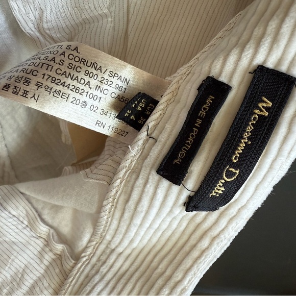 Massimo Dutti Cream Corduroy Pants • 4 • - Picture 5 of 6